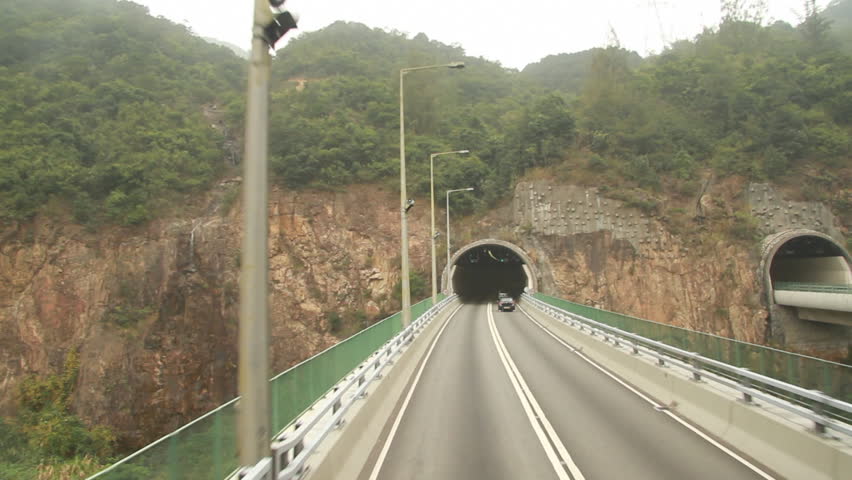 car driving enter the tunnel