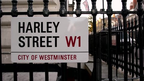 Harley Street London Road Sign