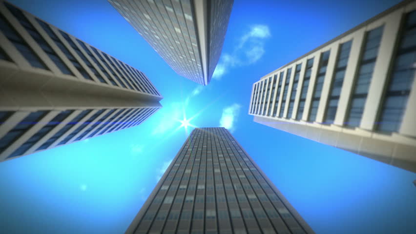 Low vision of skyscraper skies