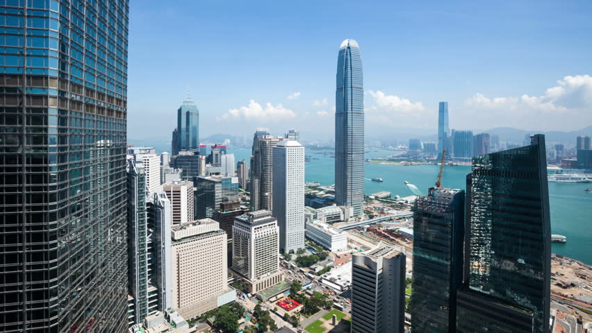 modern city ,hongkong,time lapse