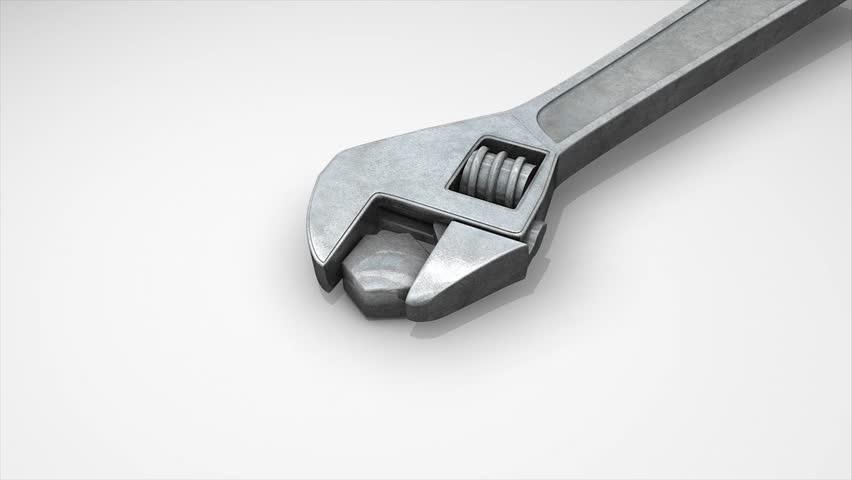 Mechanical tools, spanner and nut.