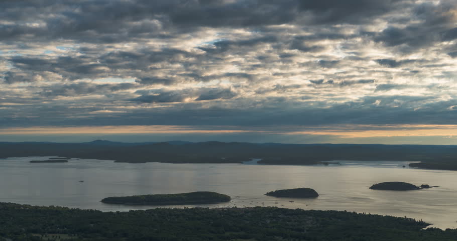 Acadia National Park landscape viewed from the Cadillac Mountain Note to editor: