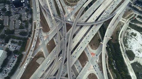 First Five-Level Interchange Highway in Dallas, Texas, USA