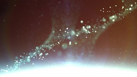 Seamless looping flowing particles with beautiful light effects. 30 seconds long and loops. Check out our portfolio for similar backgrounds and much more!