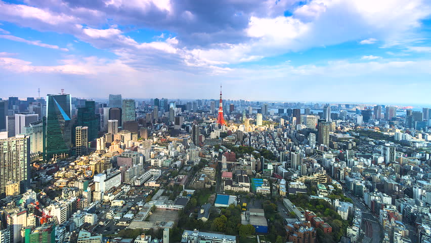 4K.Time lapse cityscape at Tokyo city  japan 