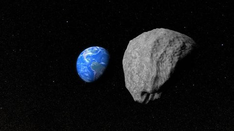Giant Asteroid or meteoroid moving towards Planet Earth