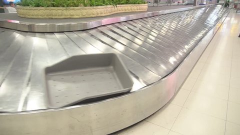 Baggage claim in the terminal at the airport of Thailand.