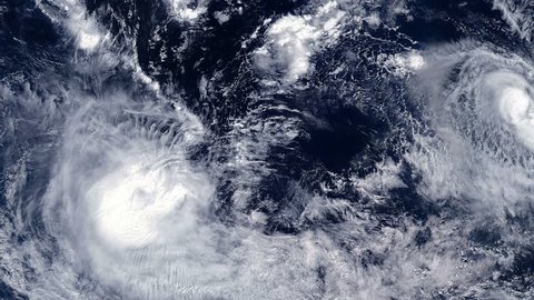 Tropical Cyclones DONNA and ELLA - South Pacific - May 2017 - NASA’s satellite image. Some of the video elements furnished by NASA 