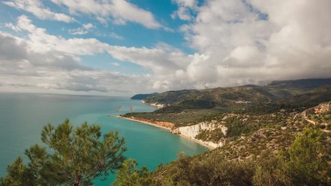 San Felice bay with  on Vieste coast, Gargano, Apulia, Italy