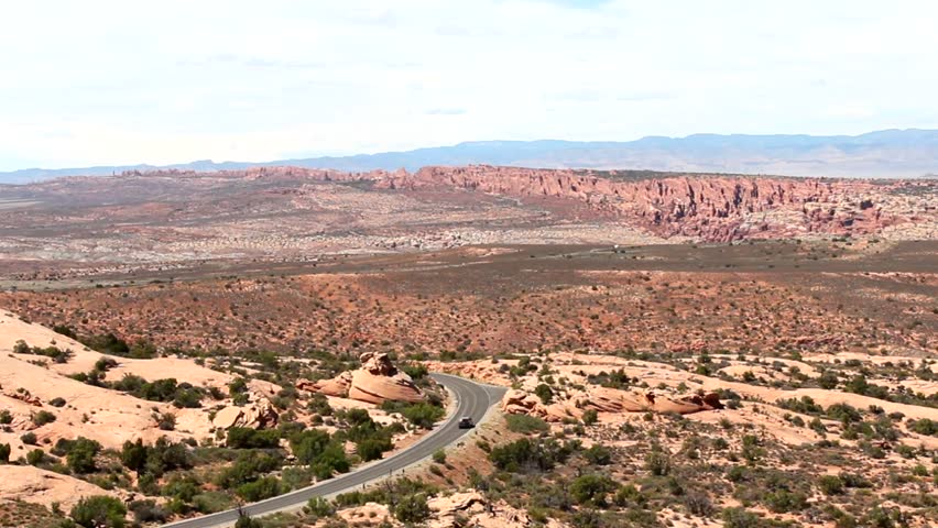 A road in the Arches National Park, Utah 