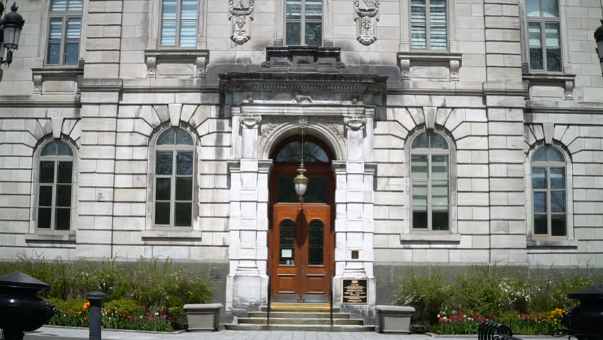 QUEBEC, CANADA - MAY 21st 2017: Smooth & Steady Shot of The Provincial Parliament (National Assembly of Quebec / Assemblée Nationale du Québec)