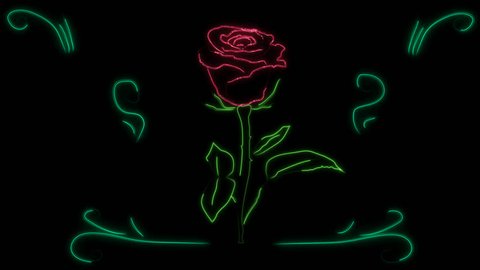 Rose Animation, good for backgrounds Stock Video