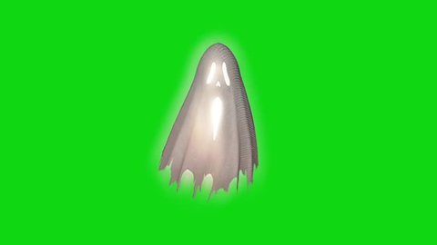 Ghost Poltergeist Spectre Apparition Green Screen 3D Rendering Animation