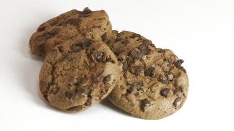 Chocolate cookies rotating