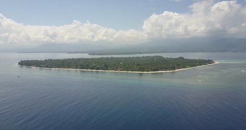 Aerial View of Gili Air Island in Lombok Indonesia