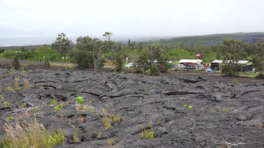 Bike rentals for the independent lava viewing in Lava fields. Kalapana, Big Island, Hawaii, USA.