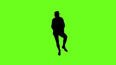 Cheerful drunk man wearing the hat is dancing funny on the green screen. The actor comedian is moving and dancing with accelerated motion. Also available videos in other colors in portfolio.
