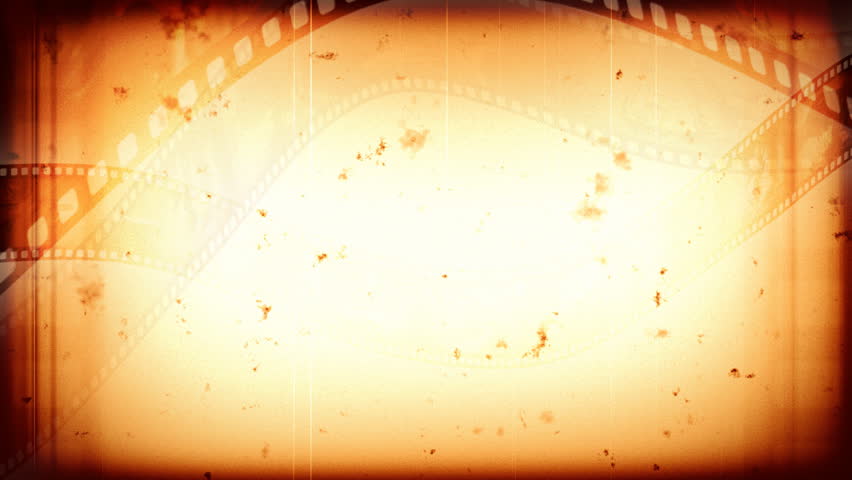 Background animation of a vintage reel clip. Seamless loop.