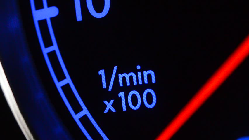 Engine start, tachometer dashboard close up Royalty-Free Stock Footage #2803234