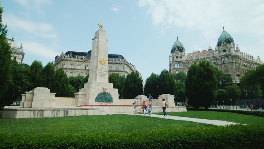 Budapest, Hungary, June 2017: Memorial to the Soviet soldiers liberators in Budapest