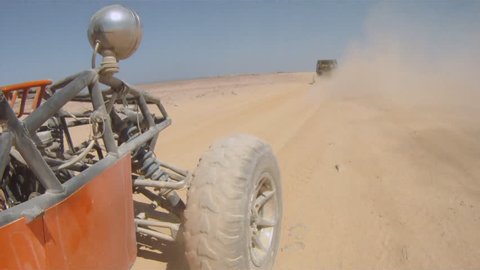 tour of the Sahara Desert on the buggy Stock Video