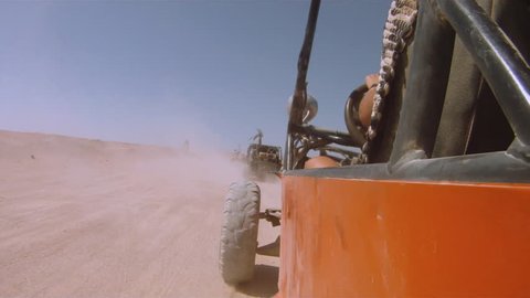 tour of the Sahara Desert on the buggy Stock Video