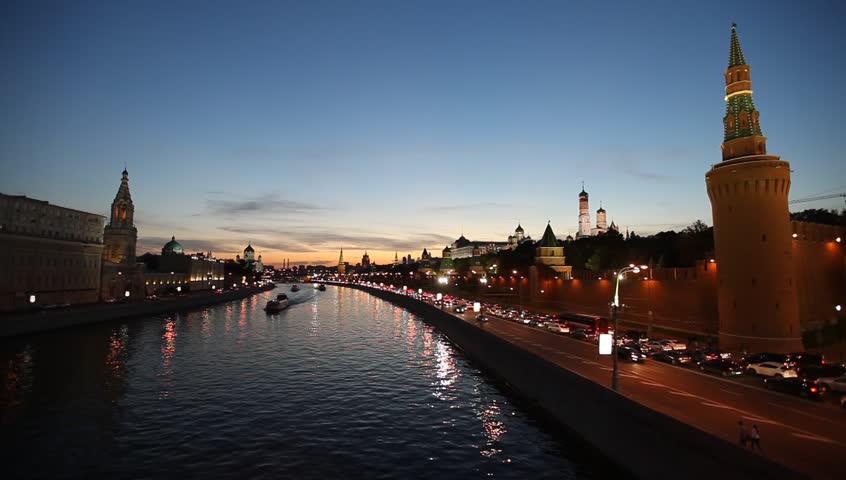 Kremlin Embankment - Embankment of the Moskva River near the Kremlin. Located