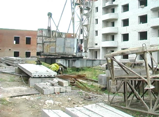 crane working on construction site