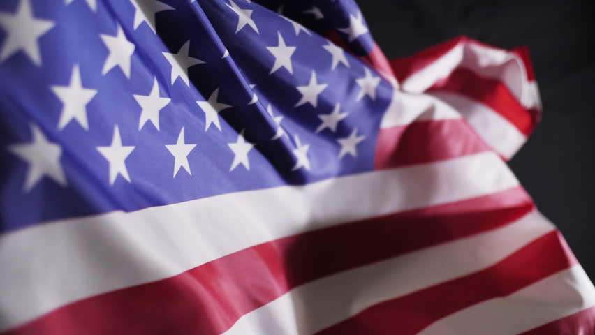USA flag in slow motion for Independence Day or Memorial Day Royalty-Free Stock Footage #28055674