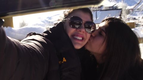 Selfie of Sister in Ski Season