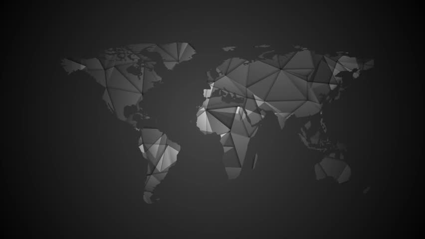 Black Tech Polygonal World Map Vidéo De Stock 100 Libre Droit 28073578 Shutterstock - World Map Wallpaper 4k