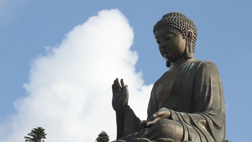 Giant Buddha - Bronze Buddha statue at the Po Lin Monastery, Hong Kong. The