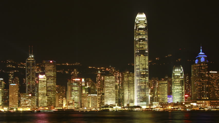 Victoria Harbour of Hong Kong Symphony of Lights ( TimeLapse )