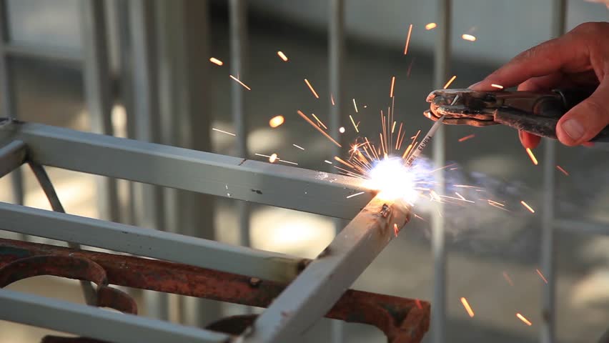 worker used welding torch