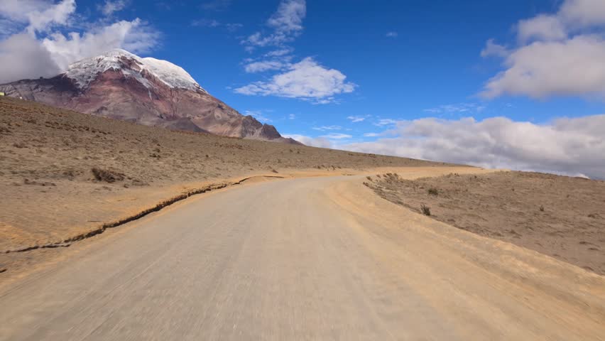 Driving thru Ecuadorian Andes on the way up to Chimborazo refugee at 5000m