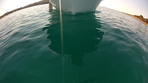 Boat ride. White boat on the sea. 

 Stock Video