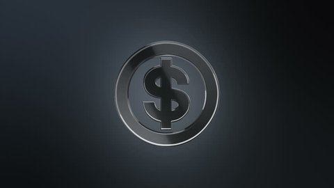 3D Animation rotation of symbol about finance, money and banking work. Animation of seamless loop.