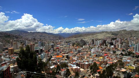 La Paz Altiplano Bolivia a Metropolitan Cityscape view of suburbs a Capitol city of Hispanic Ethnicity South America