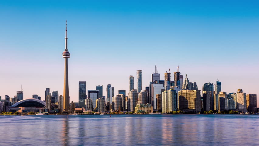 toronto waterfront skyline time lapse Stock Footage Video (100% Royalty ...