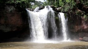 Haew Suwat waterfall, Khao Yai National Park, Thailand. 