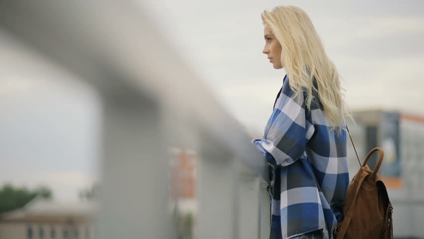 Sad woman looking to cityscape | Shutterstock HD Video #28130188