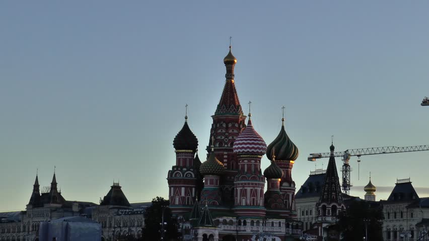 Saint Basil Cathedral on the Red square in Moscow, Russia