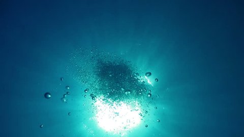 Air Bubbles in the Blue Water, deep