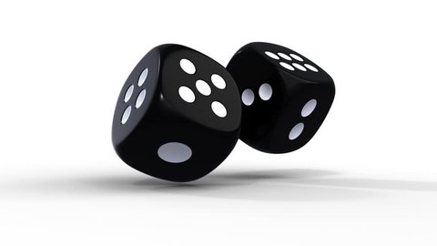 Dice. Animated dice. 3D rendereing
