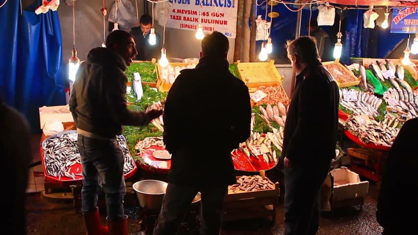 ISTANBUL - JANUARY 31: Karakoy fish market on January 31, 2012 in Istanbul.