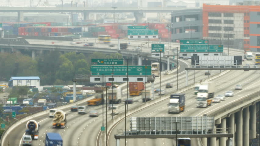 Time lapse of Hong Kong City Traffic