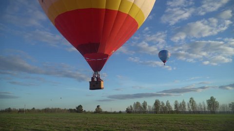 fly away on hot-air balloons