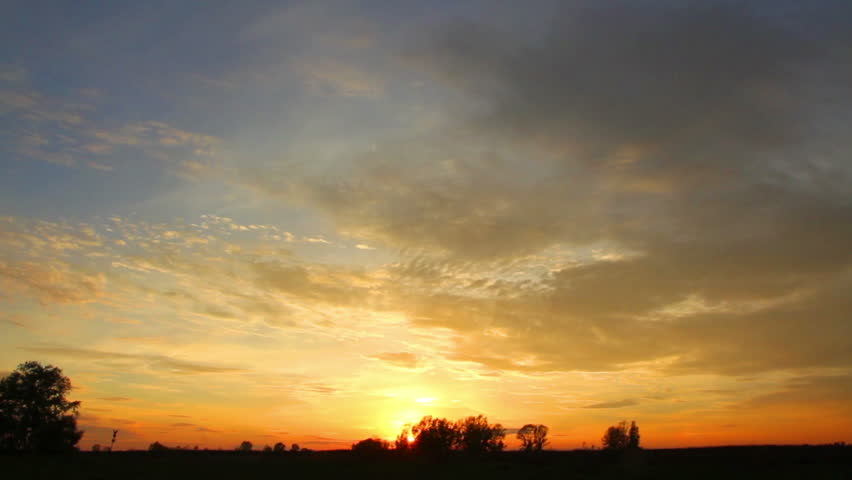 timelapse with beautiful sunset