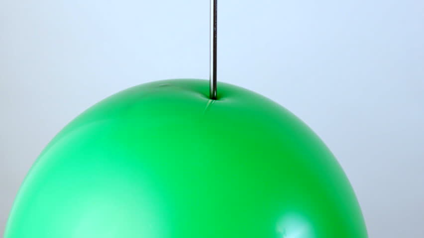 Popping green balloon