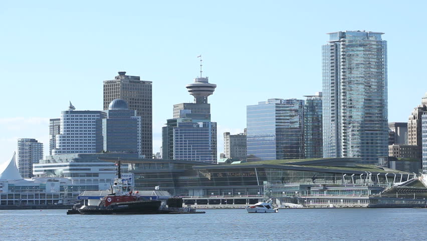 VANCOUVER, CANADA, MAY 22, 2012: Harbor fueling station in front of the